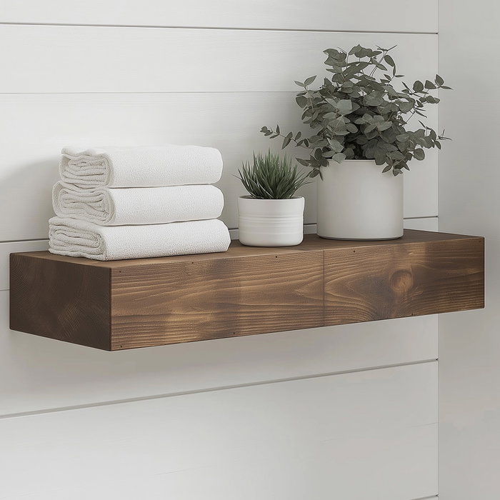 Hanah Home Raf271 Estantería de Pared de Madera Maciza